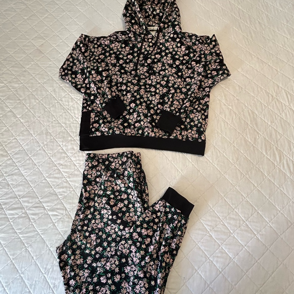 Floral Hoodie and Jogger Set